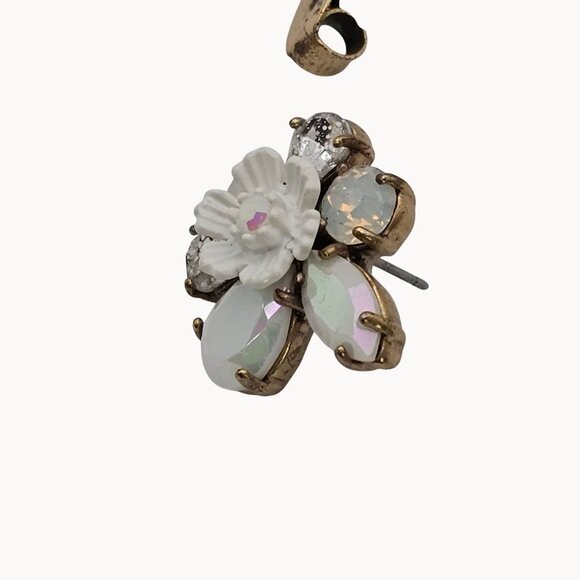 VTG Earrings Elegant Classy Shiny Sparkle Iridescent AB Stone Stud Post Womens - Picture 11 of 16